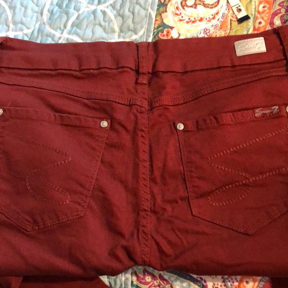 Women’s Seven7 jeans tummy less skinny jeans 10 slimming tummy pane Terracotta - Picture 6 of 8